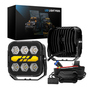 5-INCH SQUARE OFF-ROAD SPOTLIGHT WIH 6 LED